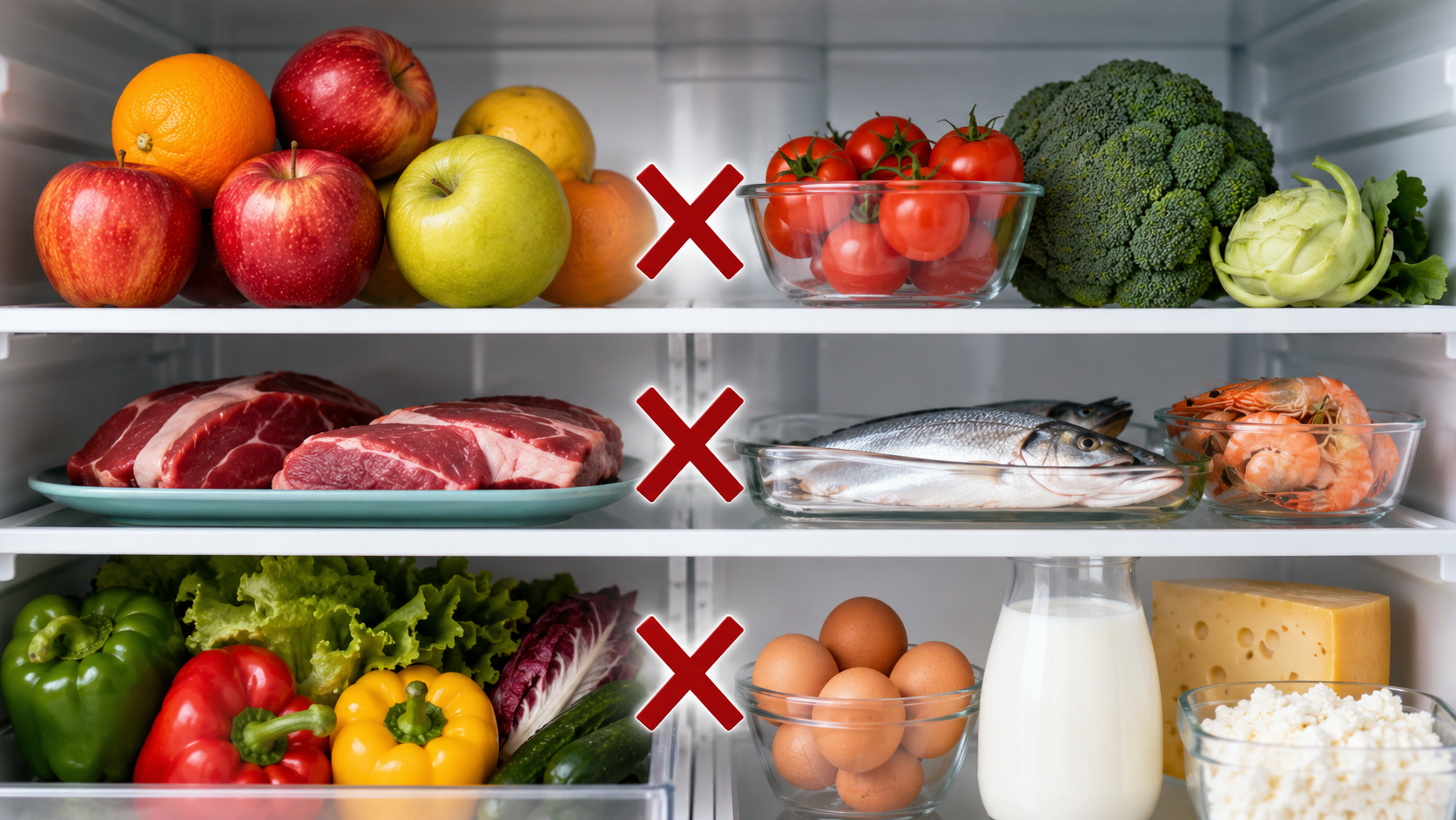 ошибки при хранении продуктов в холодильнике