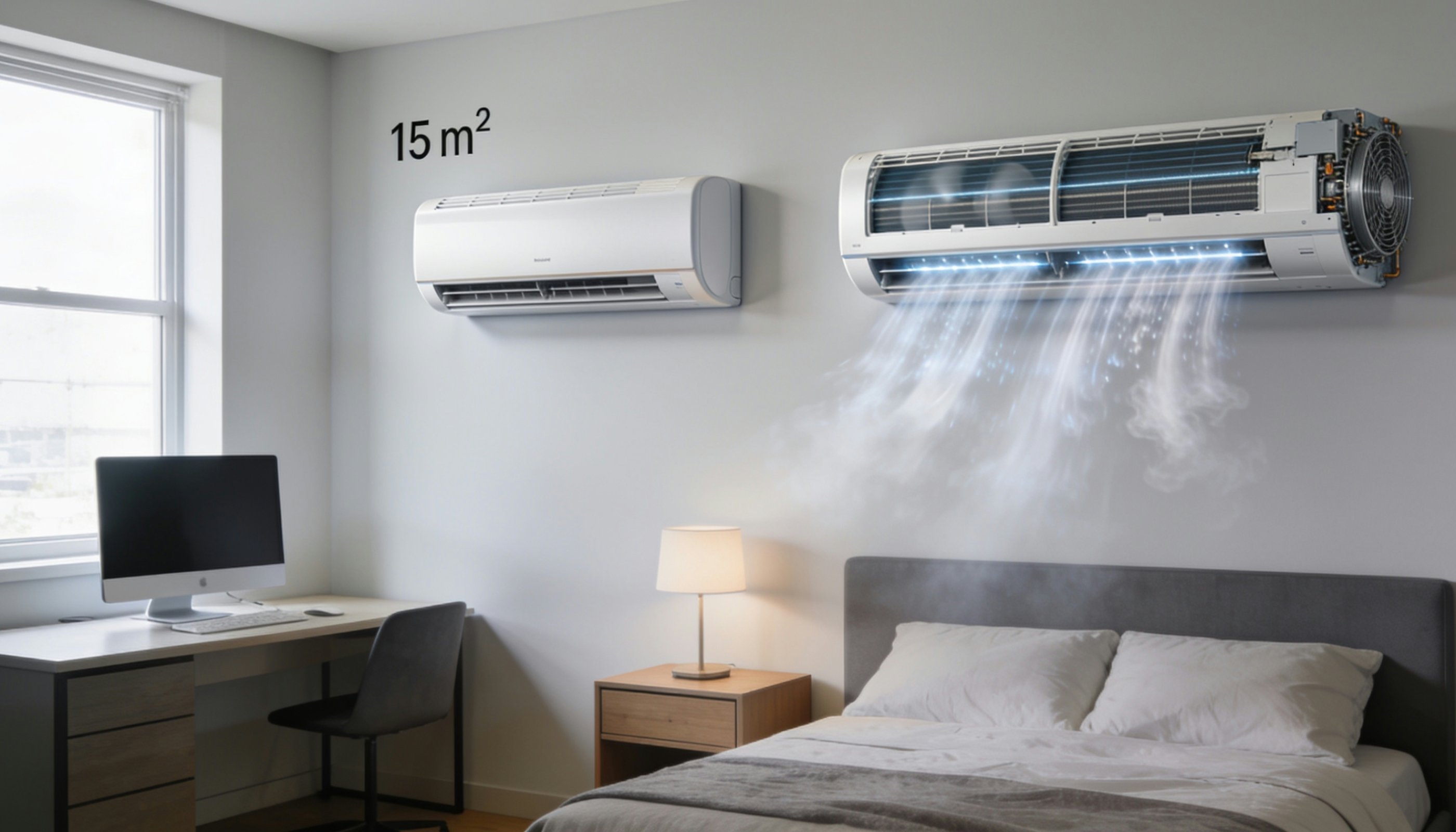 Кондиционер 12000 BTU для комнаты 15 м² — почему он перегружает компрессор и какая мощность нужна российской модели